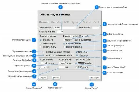 Player настройки
