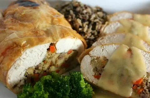 Заливное курицы с грибами