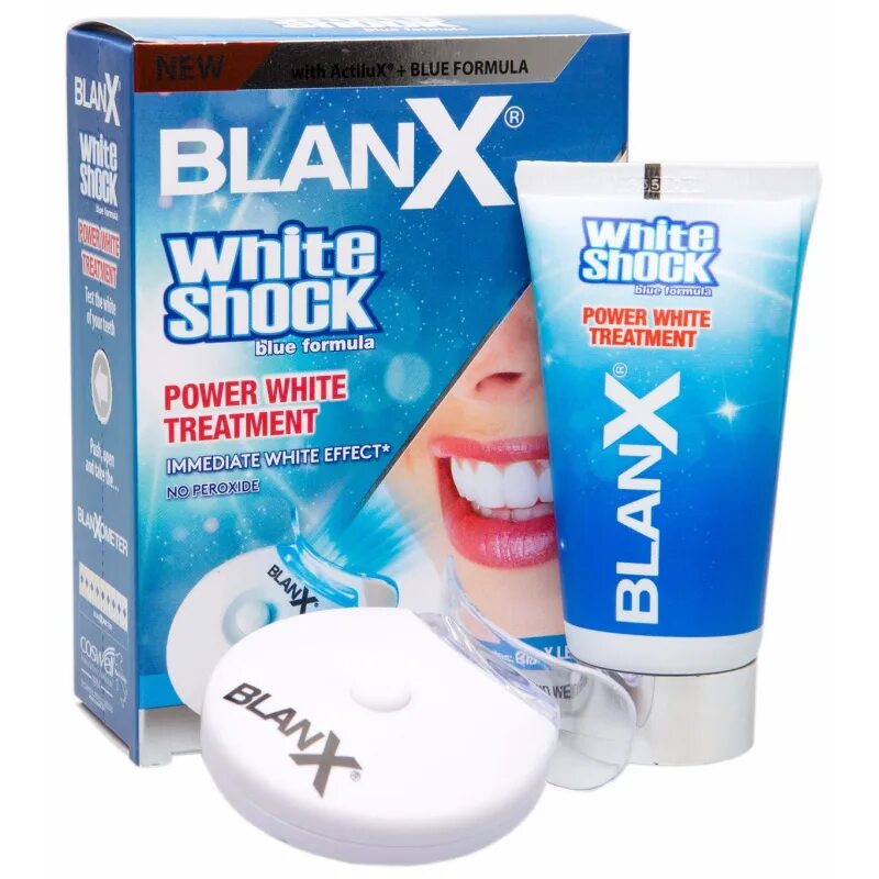 Паста Blanx White Shock. Blanx Вайт ШОК зубная паста со светодиодной крышкой, 50мл. Blanx White Shock Power White treatment 50 мл + led bite. Бланкс (Blanx) зубная паста White Shock Blue Formula белый ШОК отбеливающая 75 мл.