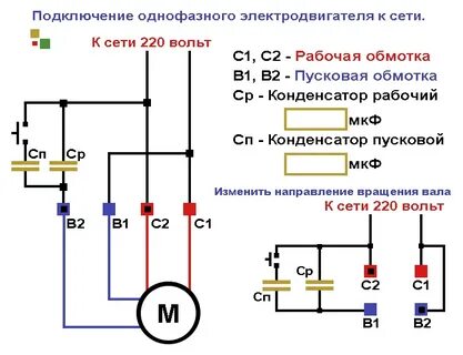 Электродвигатель 220 с пусковой обмоткой