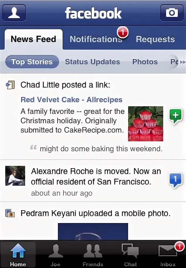 Notification request