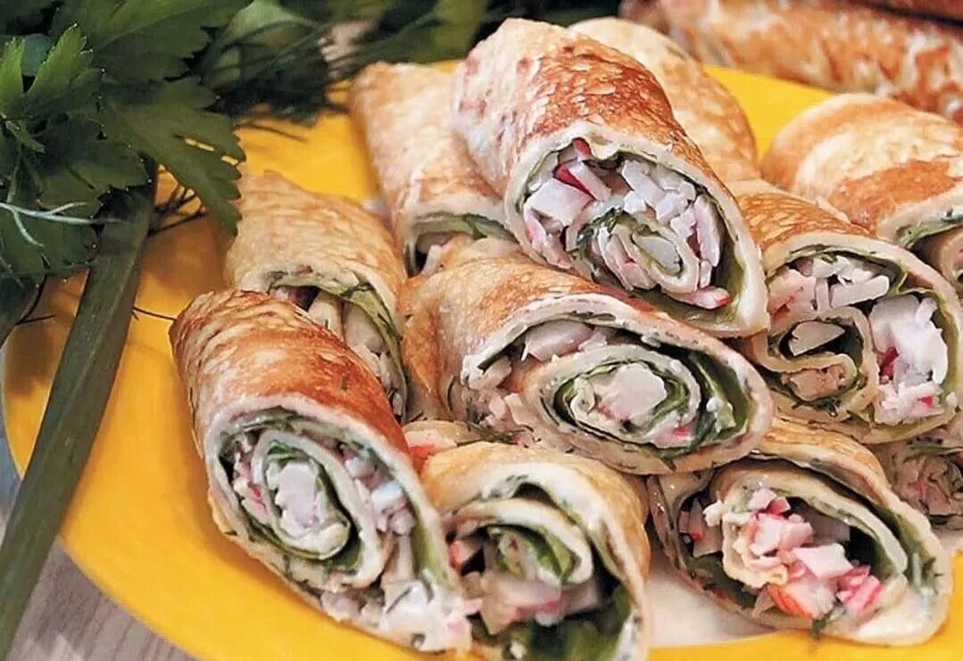 Закуски с блинами фото