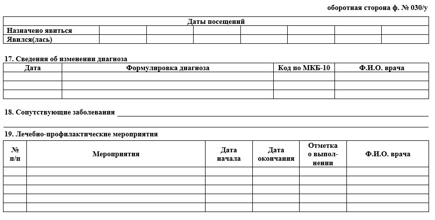 Диспансерная карта форма 030 у. Контрольная карта диспансерного наблюдения (форма № 030/у). Карта диспансерного наблюдения 030/у. Форма 030у карта диспансерного наблюдения. Карта учета диспансерного больного.