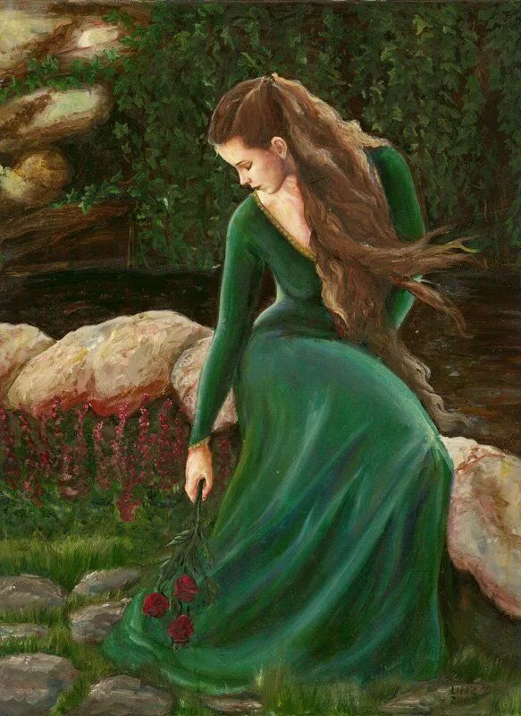 Lady Greensleeves. Принцесса в зеленом платье. Девушки средневековья картины. Леди зеленые рукава