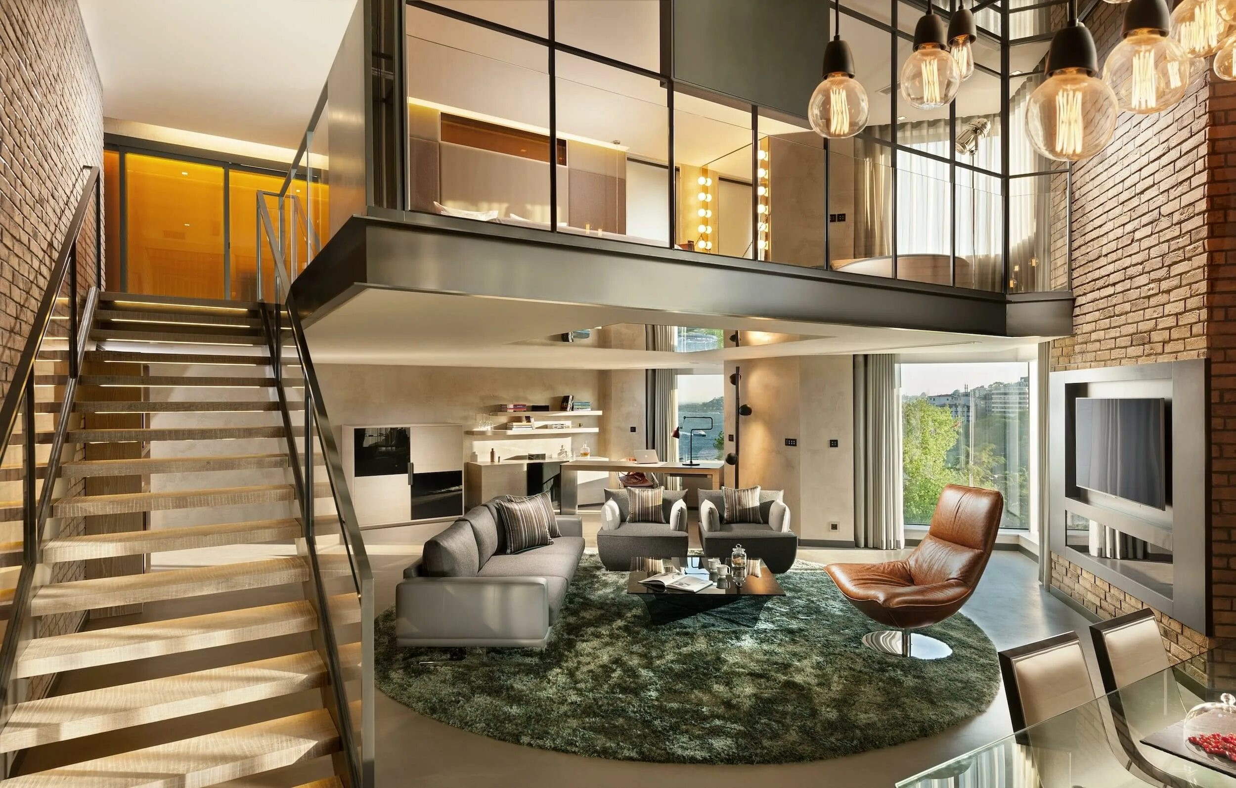 Лофт тини хаус. Американский стиль в интерьере. Двухэтажная гостиная. Лофт десинг. Как называется квартира.