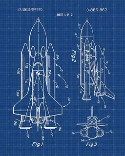 Чертеж ракеты space