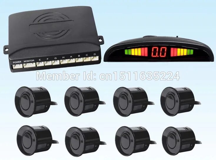 Парктроник (парковочный радар) PM-v8 Black. Парковочный радар car parking sensor. Парковочный радар aviline 8 датчиков артикул. Парктроник pm4z 2012160540k.