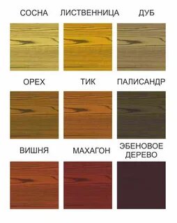 Оттенки морилки для дерева