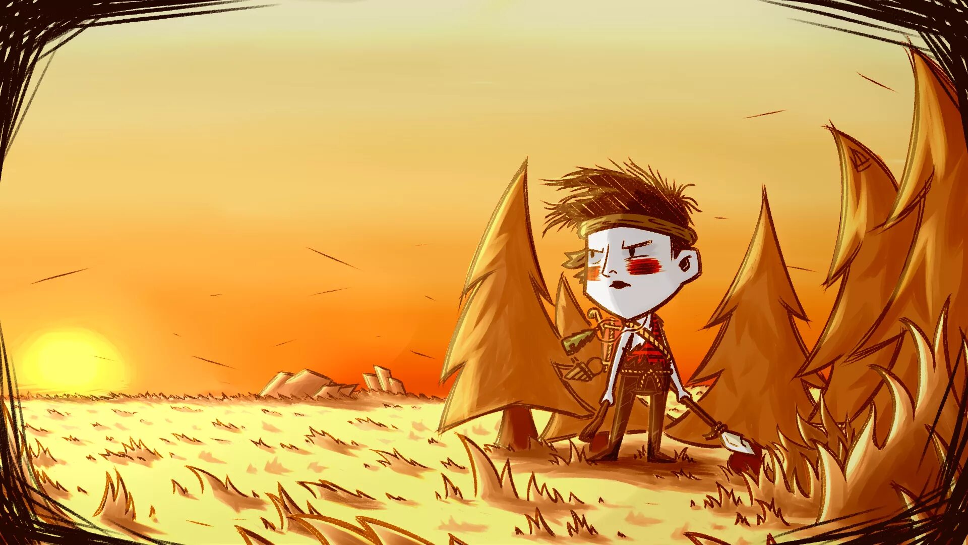 Don t well. Донт старв арт. don&#039;t starve фон. обои на рабочий стол don&#039;t starve. донт старв 1920.