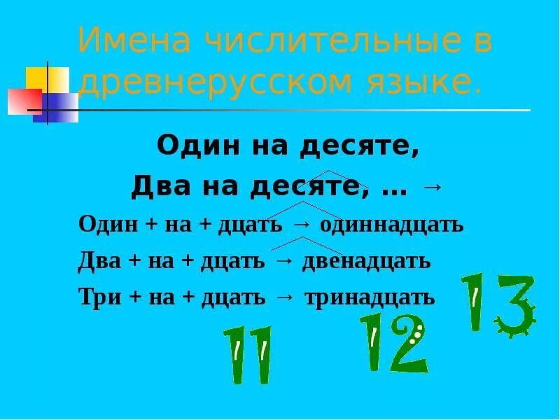 Древнерусские числительные. Имя числительное слова. Числительные в древнерусском языке. Имена числительные с два. Не 2 двое по 11