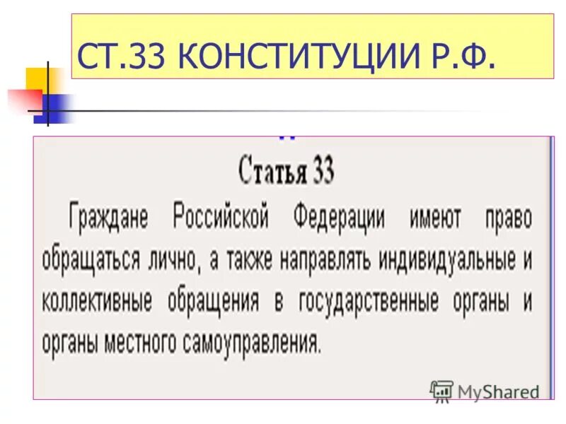 Конституция ст 33. Статья 33 Конституции РФ. Статья 33 Конституции РФ кратко. Глава 2 статья 33 Конституции РФ. 3 статьи 33