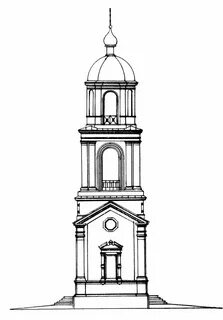 Колокольня рисунок