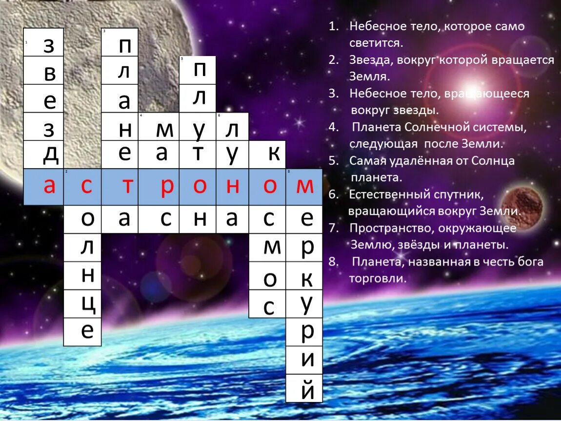 6 вопросов про космос. Кроссворд на тему космос. Кроссворд на тему астрономия. Небесное тело которое само светится. Кроссворд по астрономии.