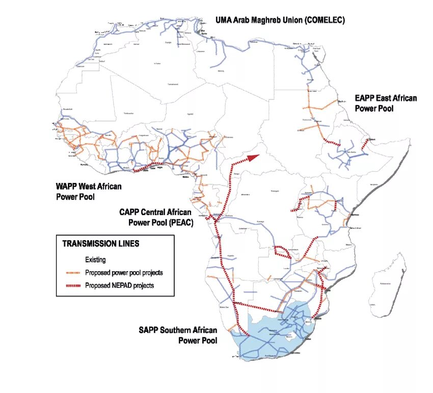 West African Power Pool. Eastern Africa. Power Grid Map. South Africa electricity. Power africa