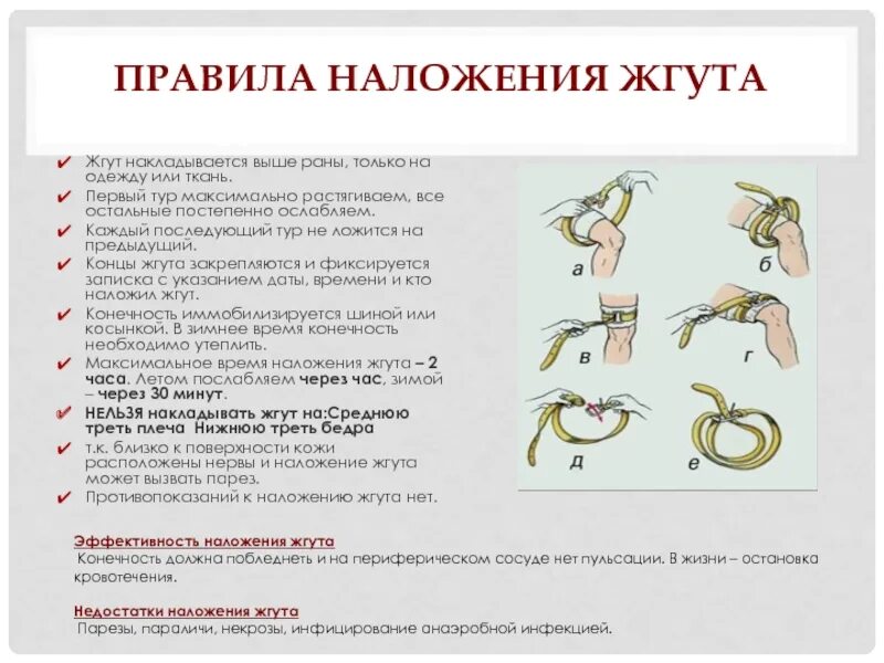 Жгут можно ослаблять не более чем