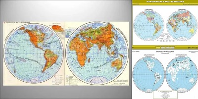 карта полушарий восточное полушарие