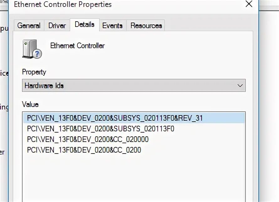 Controller properties. Controller properties