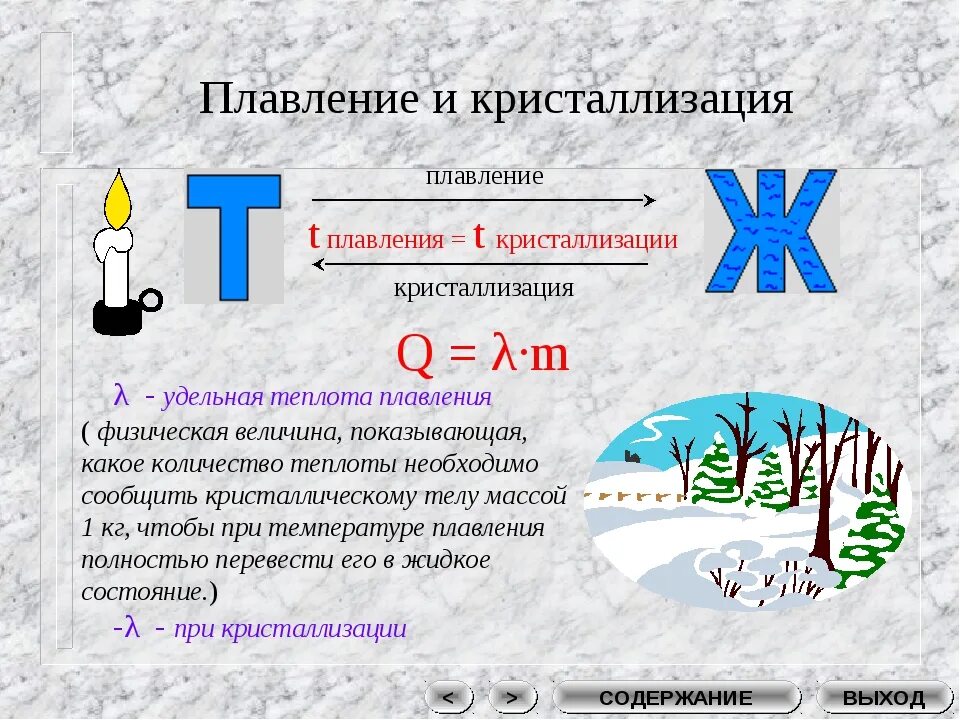 Плавление физика 10 класс