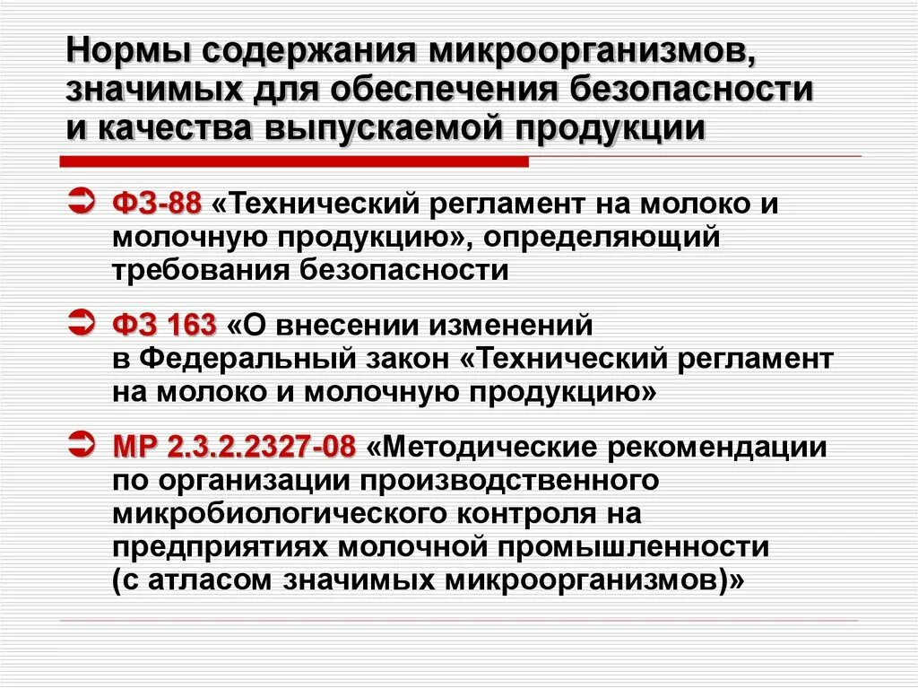 Нормирование содержания