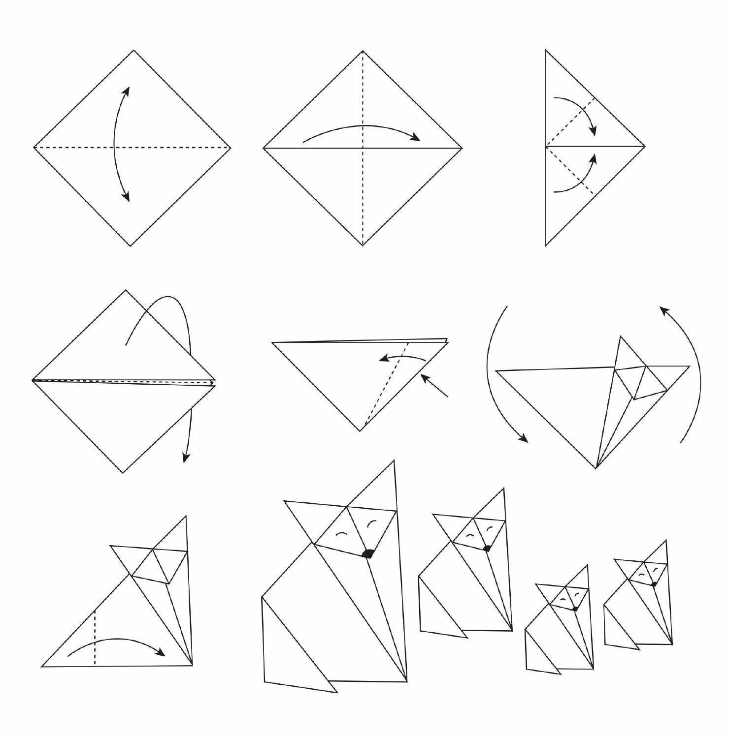Оригами из бумаги лиса схема поэтапно. Лиса оригами из бумаги схемы для детей. Оригами Лисенок из бумаги для детей простая схема. Схема оригами из бумаги для малышей Лисичка. Задания оригами