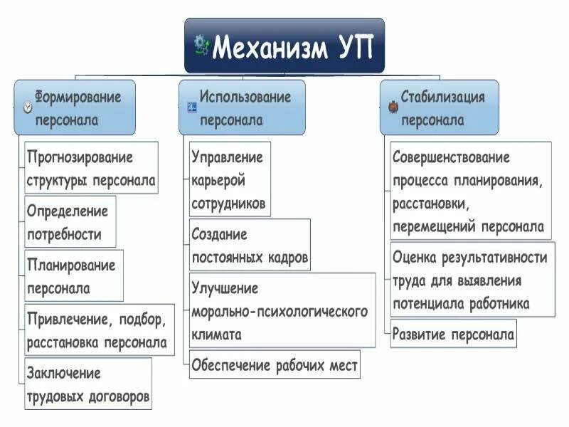 Формирование и использование персонала. Место и роль управления персоналом в системе управления организацией. место отдела персонала в компании. организационных механизмов развития персонала. структура развития персонала.