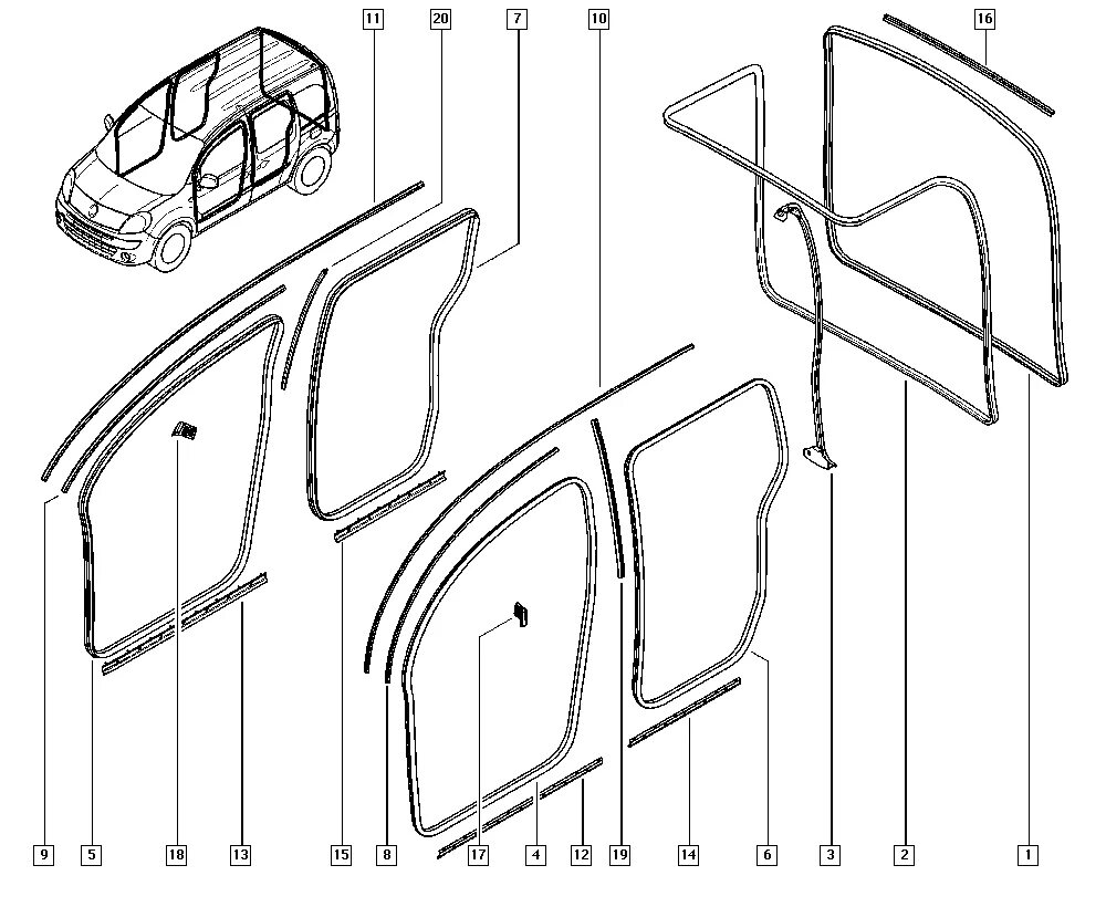 Двери renault kangoo. Уплотнители дверей Рено конгоо 2. Уплотнитель стекла двери Renault Kangoo 2. Уплотнитель проёма дверей Renault Scenic 2. Уплотнитель верхних дверей Sandero 2011 года.