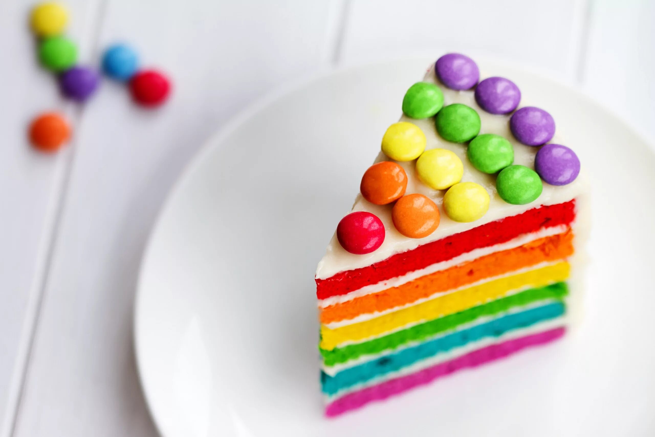 Цветное день рождения. Торт Радужный. Разноцветный тортик. Яркий торт. С днем рождения сладкий.