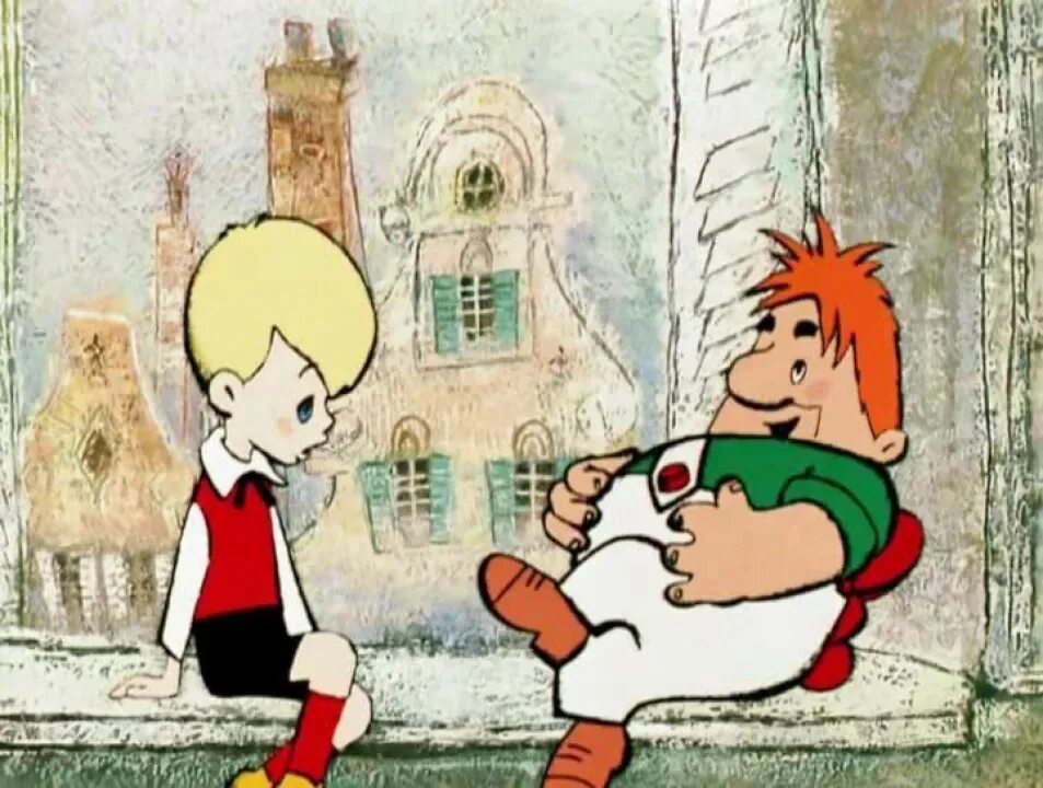Малыш и Карлсон кадры из мультфильма.