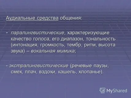 Голос средство общения