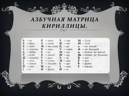 Матрица буквиц
