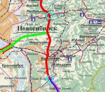 Новосибирск восточный карта