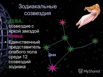 Яркая звезда в созвездии девы