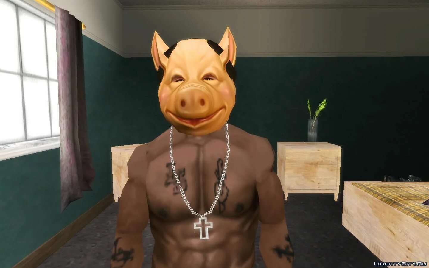 GTA 5 Pig Mask. GTA sa маска свиньи. Свинья бандит