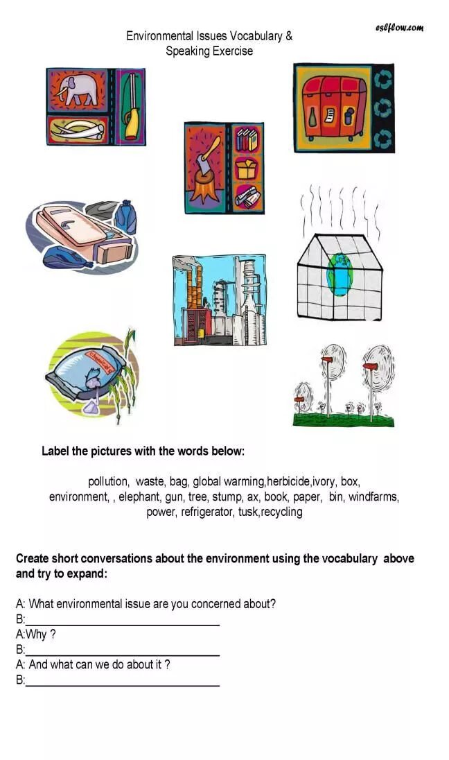 Environment Vocabulary. Environment speaking. Environmental Issues Vocabulary. Environmental Issues speaking.