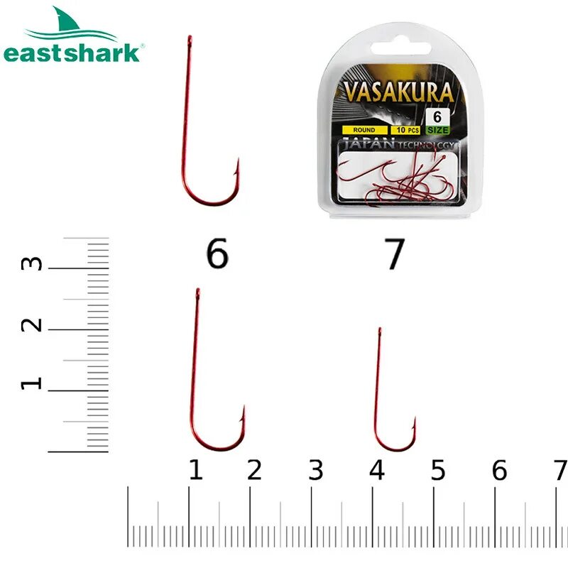 Крючки по номерам для рыбалки Vasakura. Vasakura EASTSHARK. Крючок Vasakura Round BL №10. Крючки round