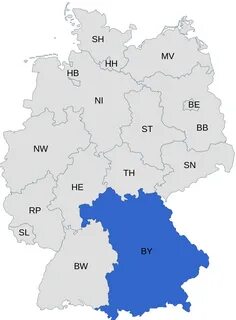 Бавария на карте