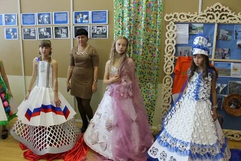Платье из бумаги для девочки на конкурс