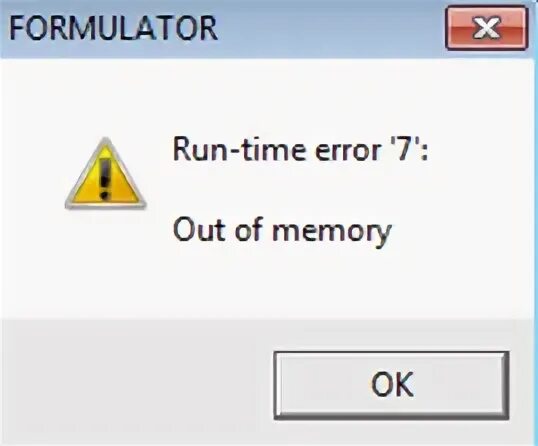 Windows ran out of memory unable