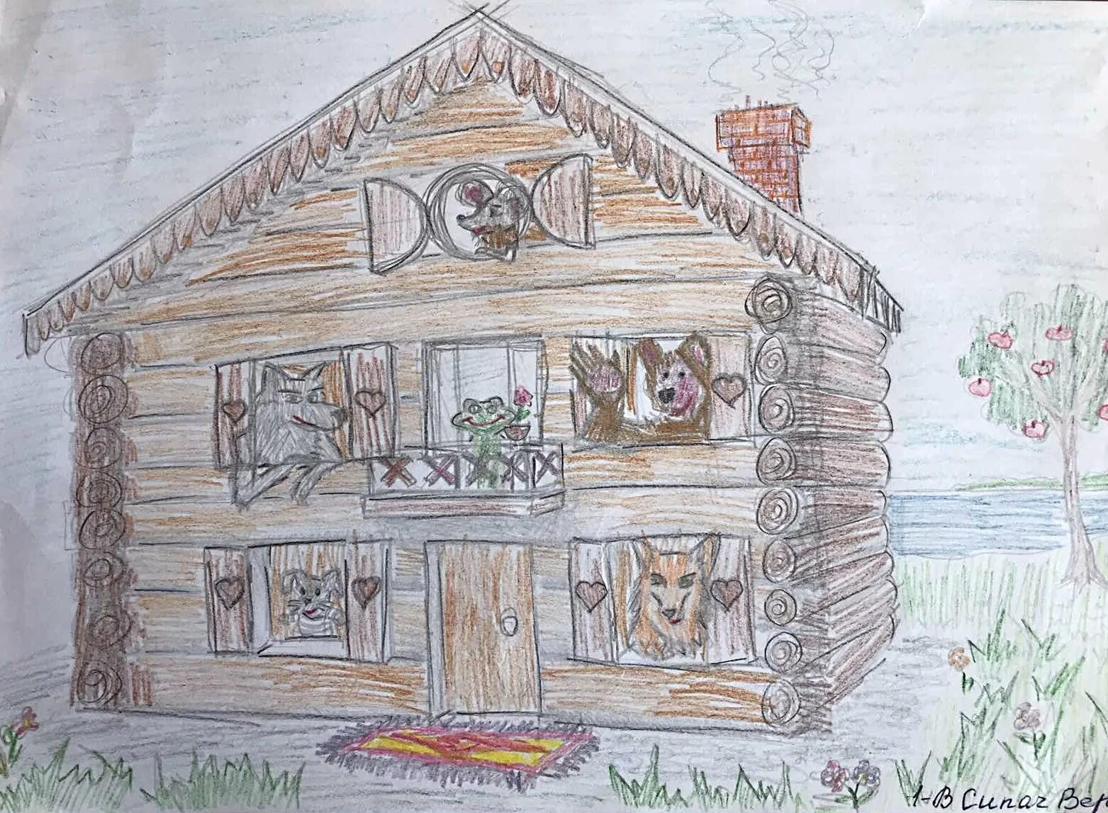 Теремок рисунок. Старинный дом рисунок. Теремок рисование 2 класс. Рисунок к рассказу жильцы старого дома. Нарисовать рисунок теремок