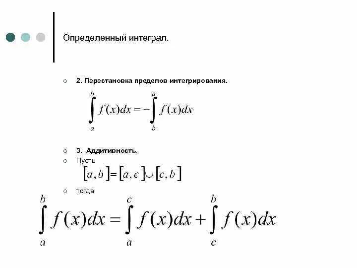 Определенный интеграл аддитивность. Перестановка пределов интегрирования формула. Как найти пределы интегрирования. Как определить пределы интегрирования.