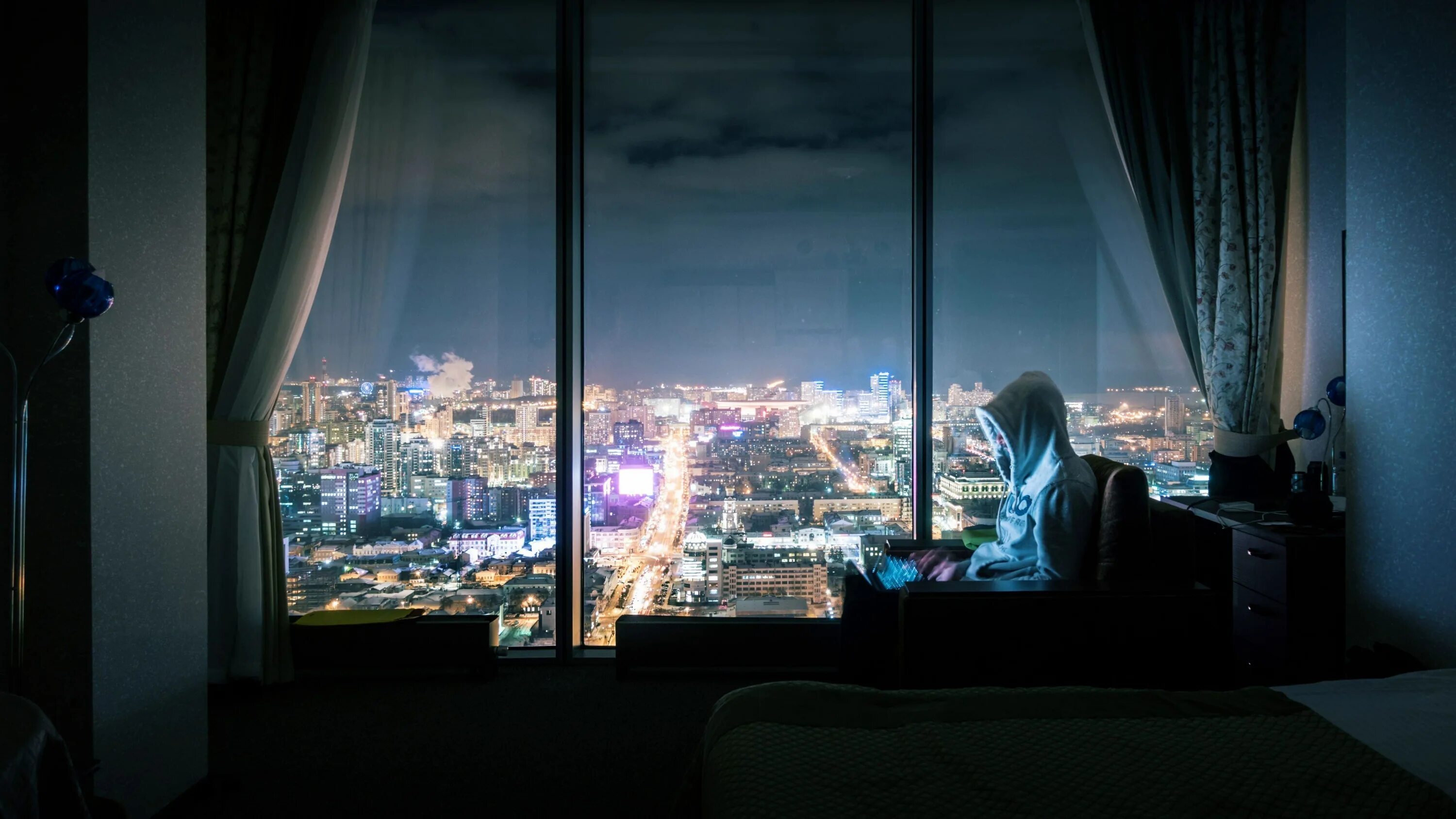 Who is at the window