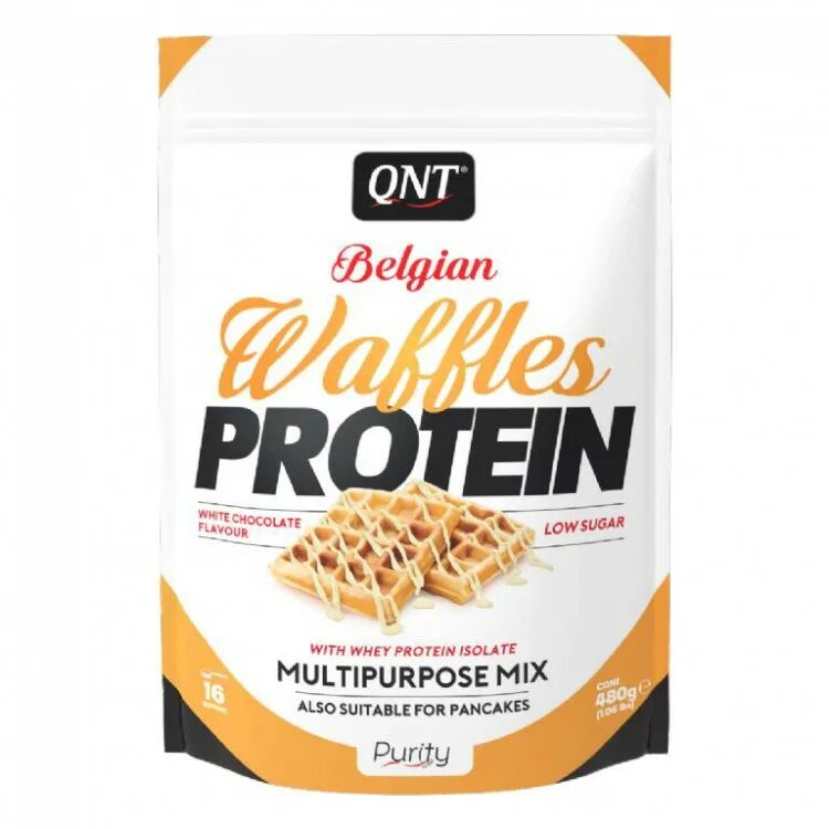 QNT Waffles Protein 480 г белый шоколад. Бельгийский протеин QNT. Смесь для вафель. Протеиновая смесь для вафель.