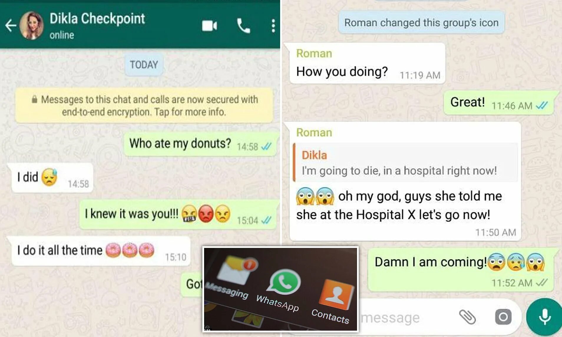 Fake text message whatsapp