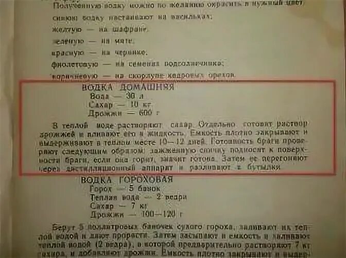 Рецепт на 20 браги
