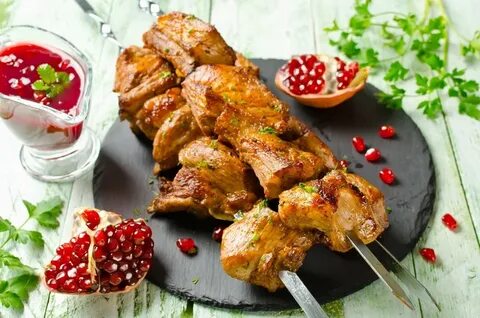 Шашлык из свинины на гранатовом соке