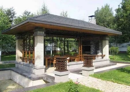 Беседка барбекю для дачи под ключ