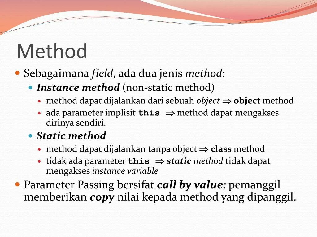 Methodical. Non-static method это определение. Instance method