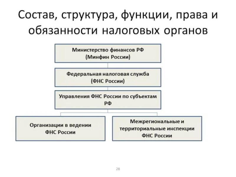 Налоговые органы относятся