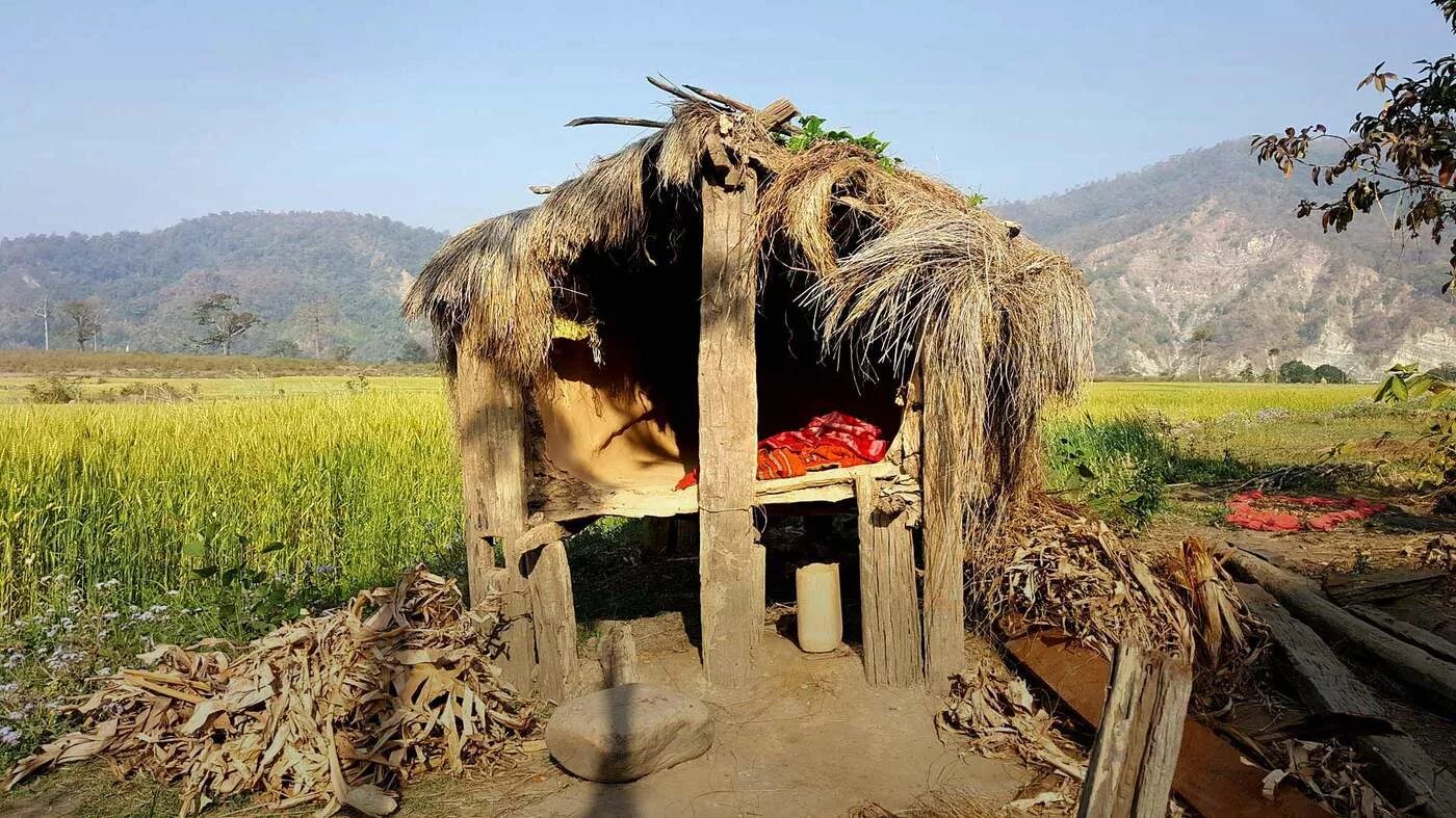 Баништ. Хижины для женщин на территории непала. Менструальная изба в непале. Бангладеш люди. Чхаупади.