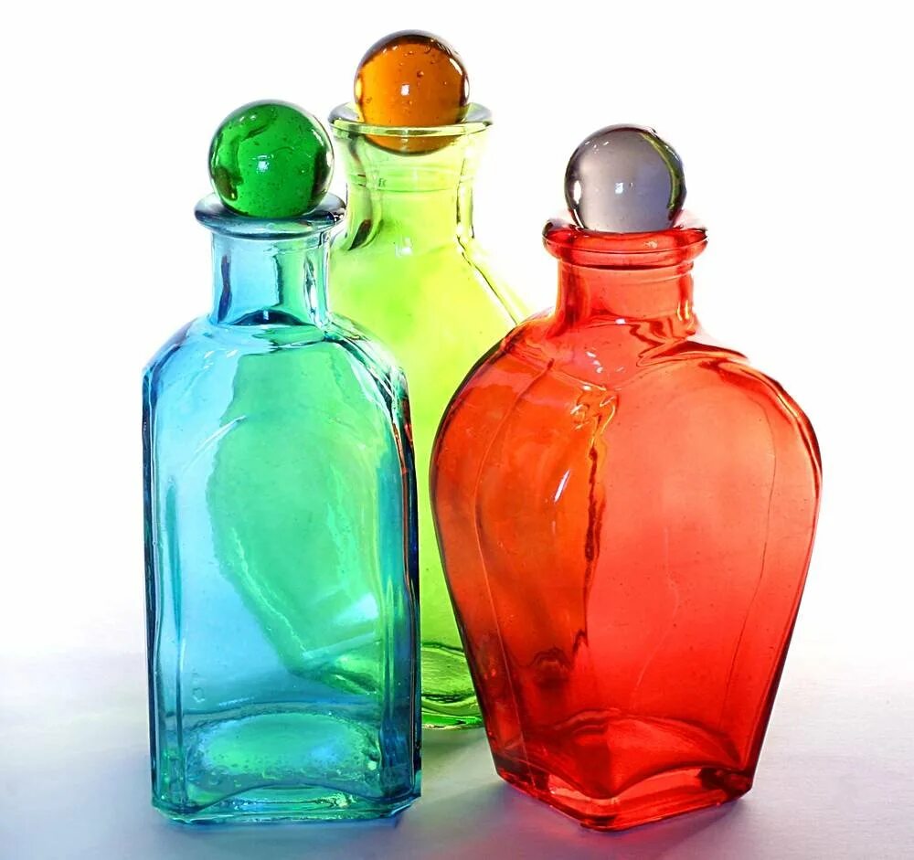 Coloured bottles